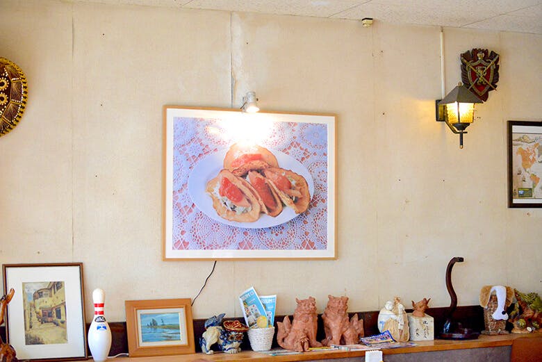 タコス専門店メキシコ|額に飾られたタコスの写真