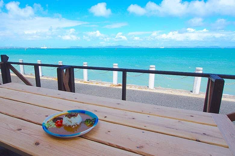 海中茶屋｜テラス席からのオーシャンビュー