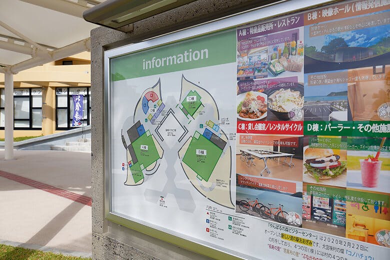 道の駅おおぎみ｜施設の案内板