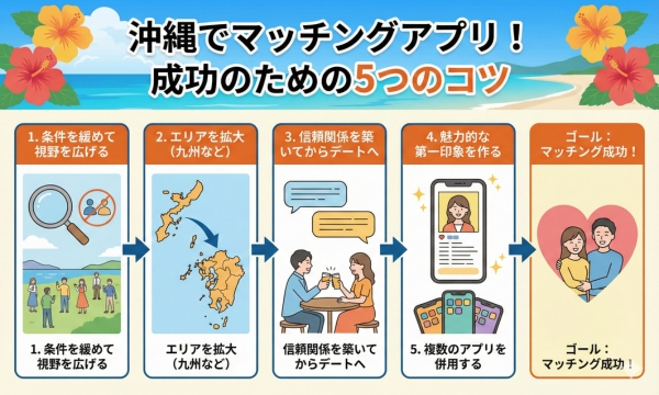 沖縄の人がマッチングアプリに登録してマッチングするコツ