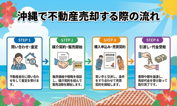 沖縄で不動産売却する際の流れ