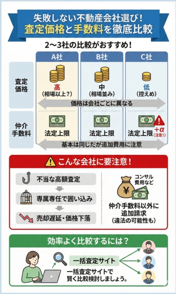 査定か買うと手数料を比較する