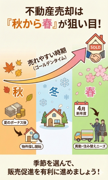 秋から春にかけて売却活動をする