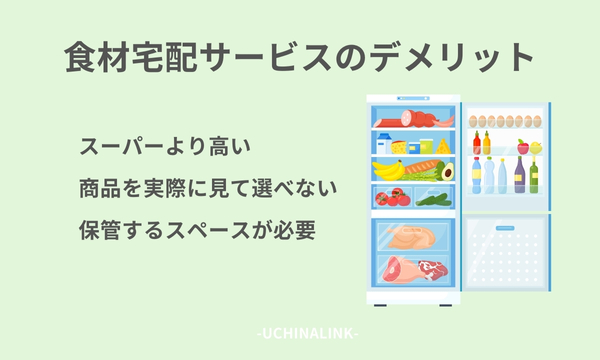 食材宅配サービスのデメリット