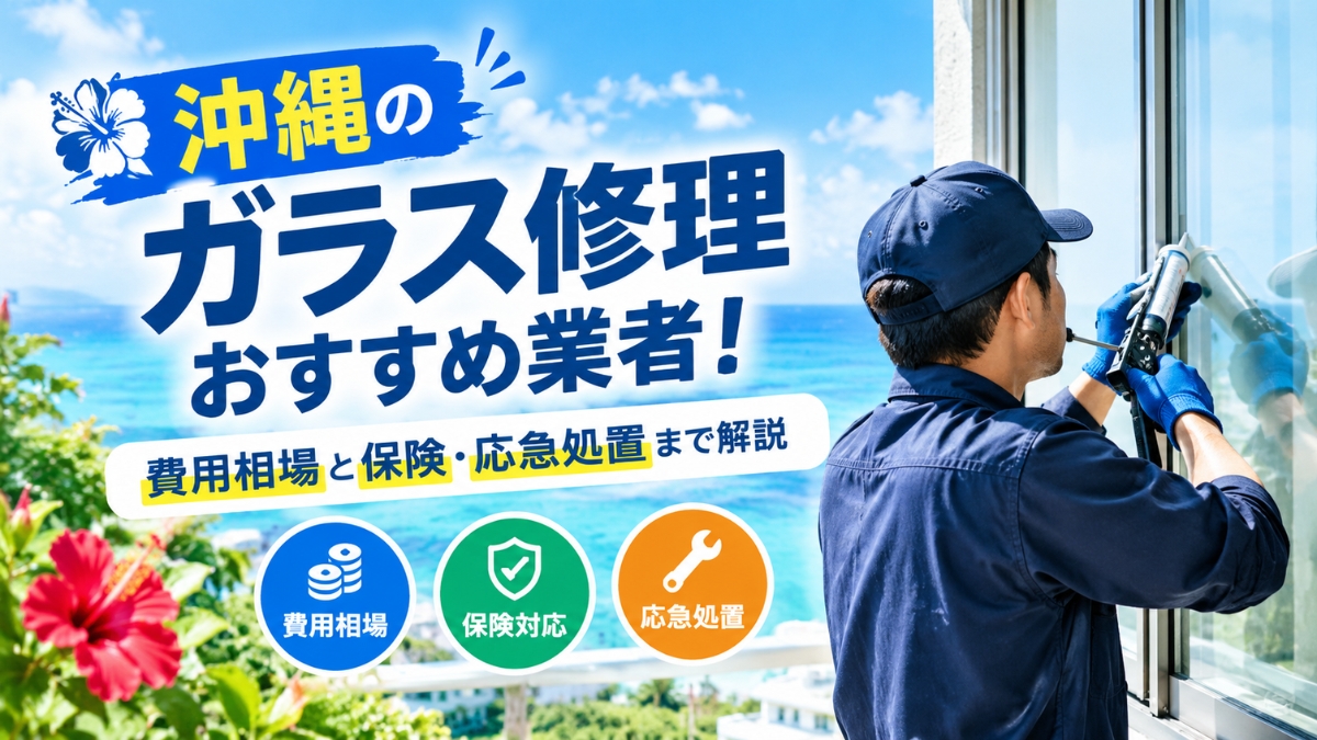 沖縄のガラス修理おすすめ業者7選！費用相場と保険・応急処置まで解説