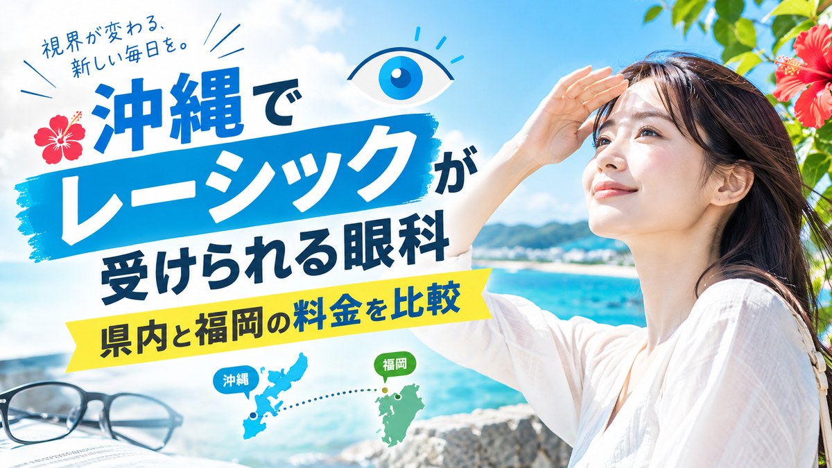 沖縄でレーシックが受けられる眼科5院！県内と福岡の料金を比較